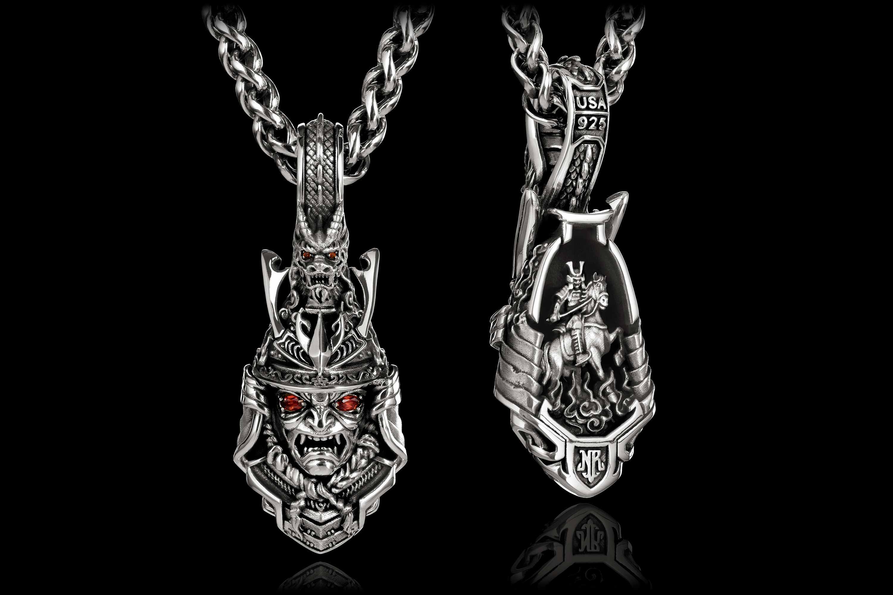 Bushido Pendant Front & Back by NightRider Jewelry