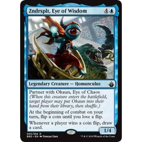 A Magic: The Gathering card of Zndrsplt, Eye of Wisdom.
