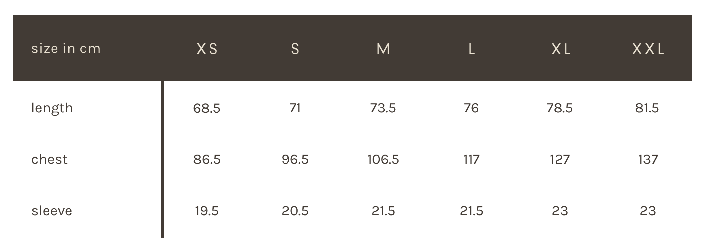 size guide – SoleilSoleil