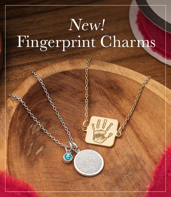new fingerprint charms for necklaces and charm bracelets