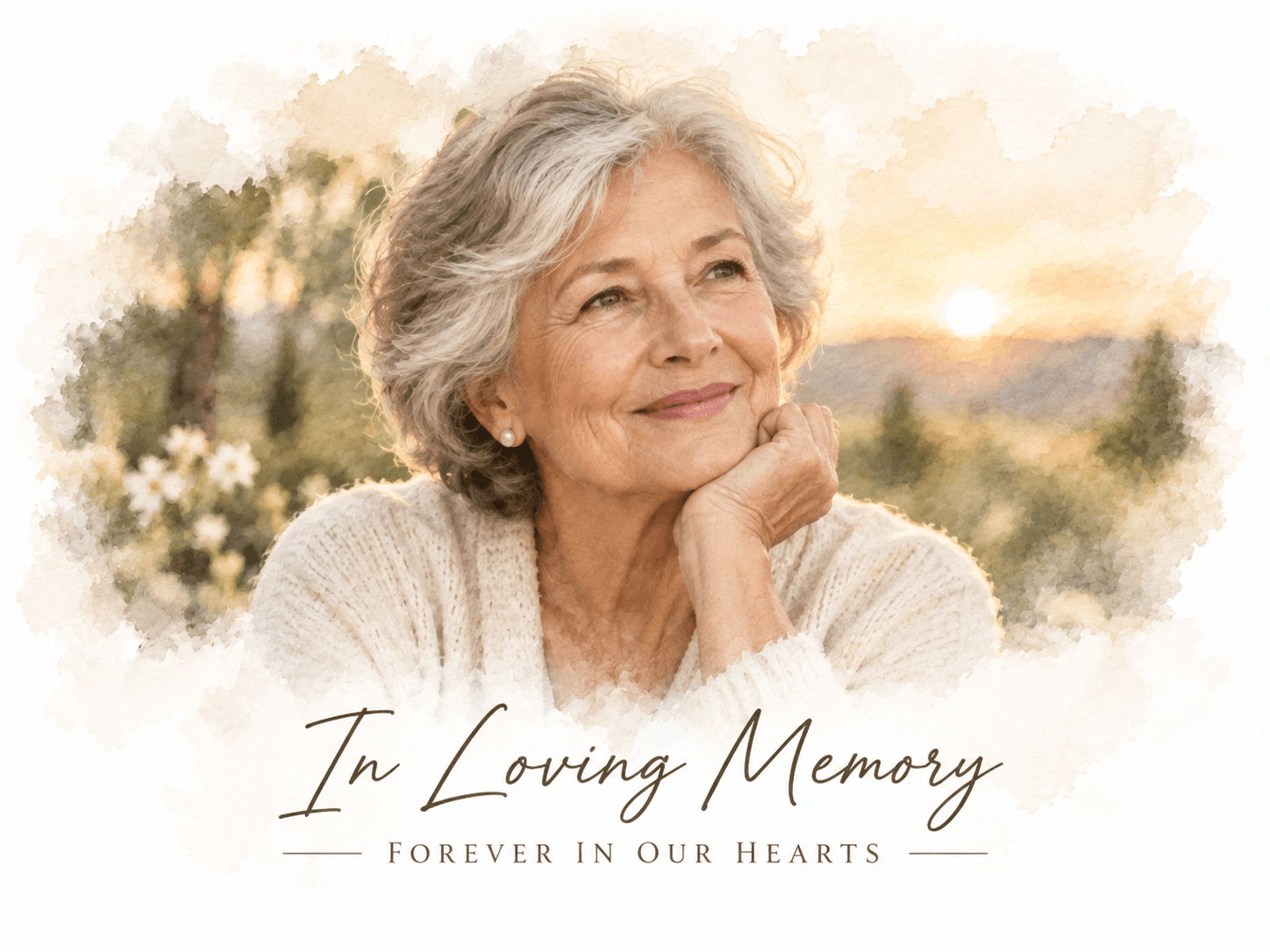 An older woman smiling with 
