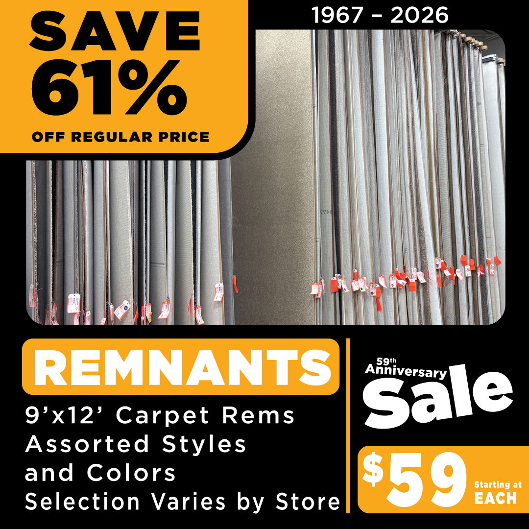anniversary sale carpet remnants