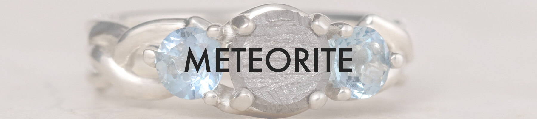 Meteorite Engagement Ring (SKU 2773)