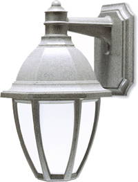 Wave Lighting S21V-GY Companion Size Post Lantern in Graystone finish with Opal Acrylic Lens