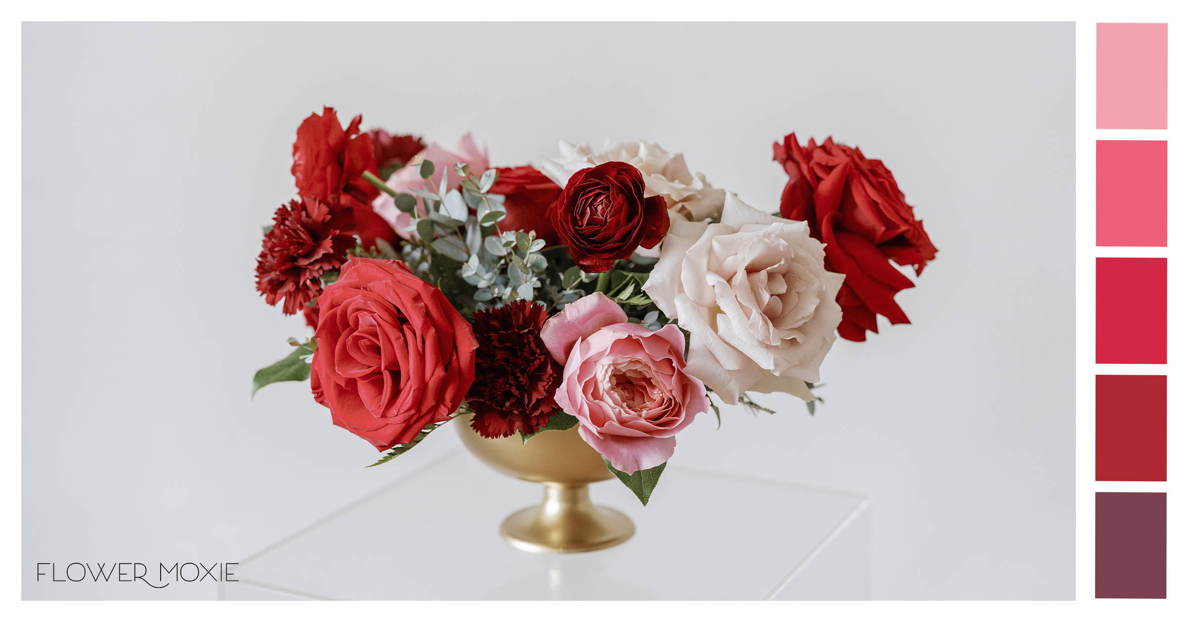 Red wedding flower packages