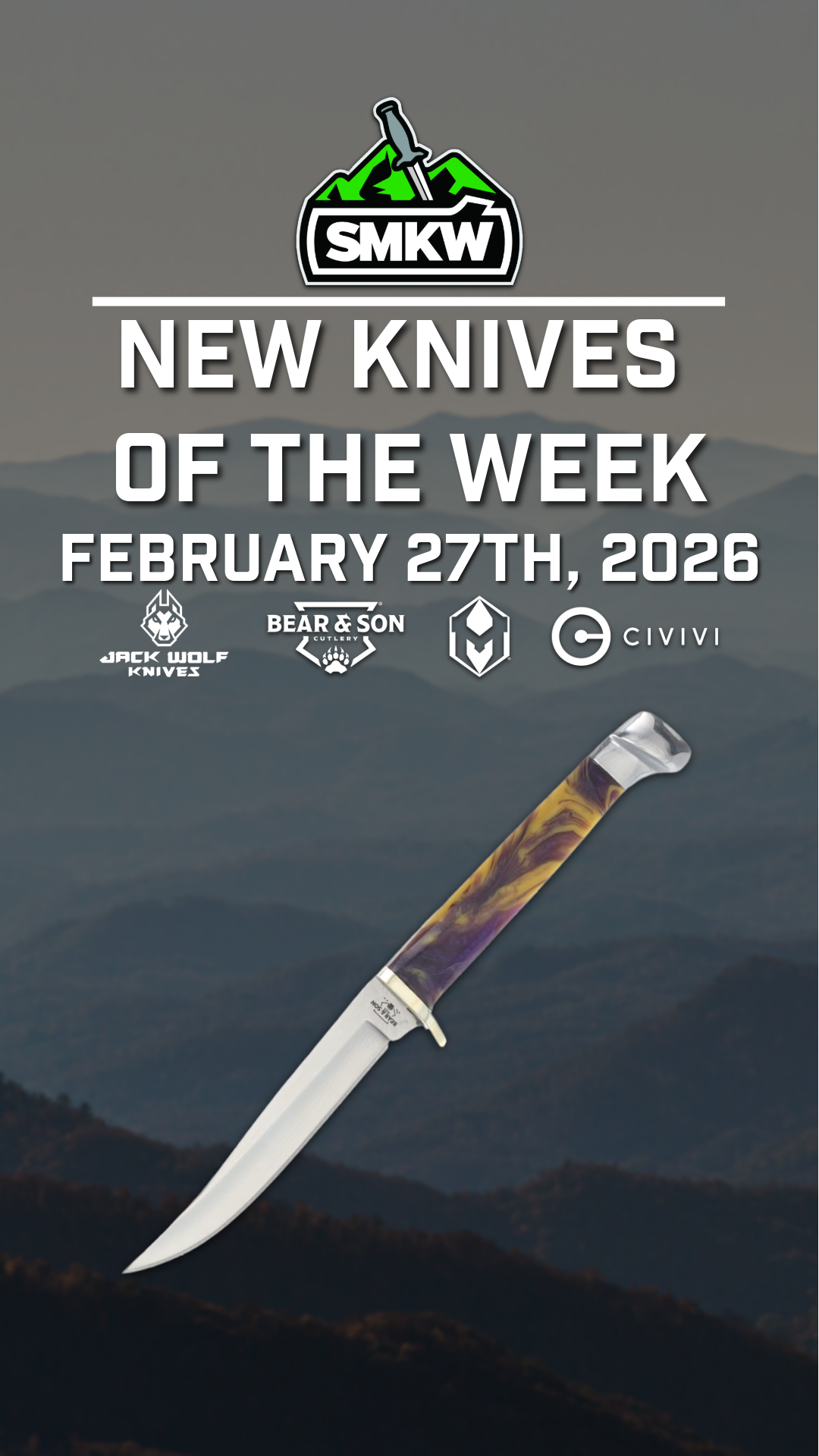 New knives of the week, February 27th, 2026, featuring a knife design.