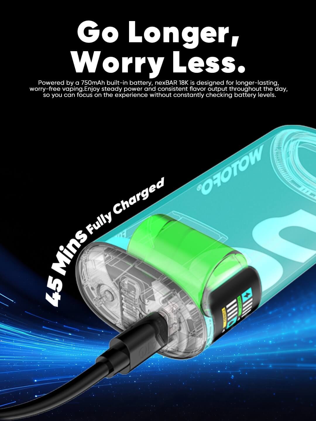 nexbar 18K 750mAh battery