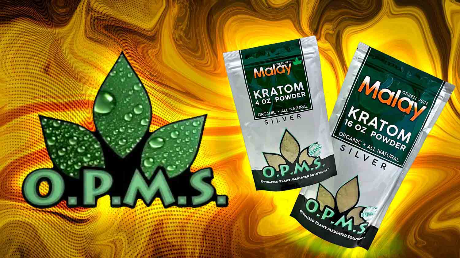 OPMS Silver Malay Kratom Powder Green Vein