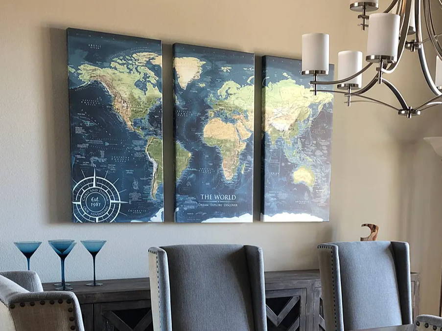 the best canvas world maps