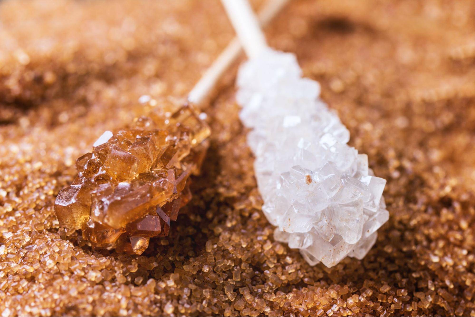 brown and white rock candy