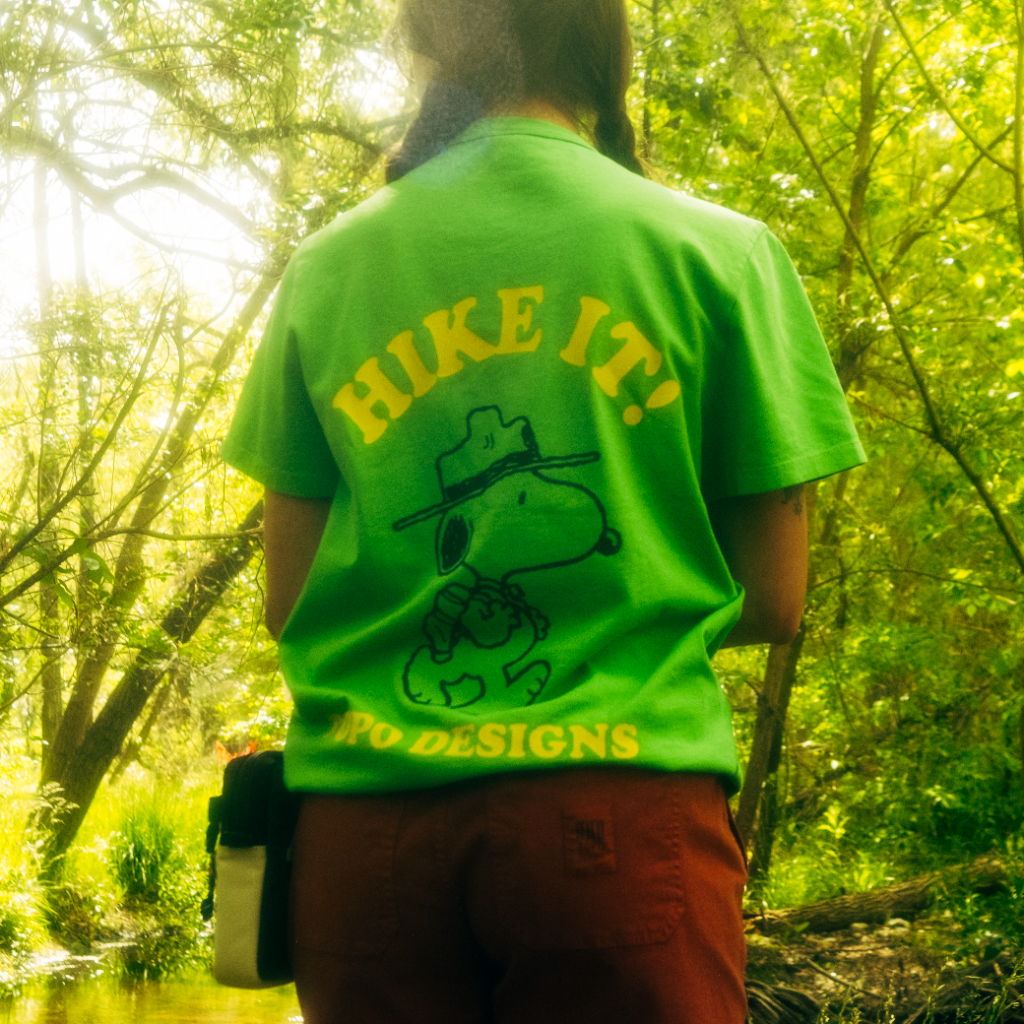 Person wearing a green 