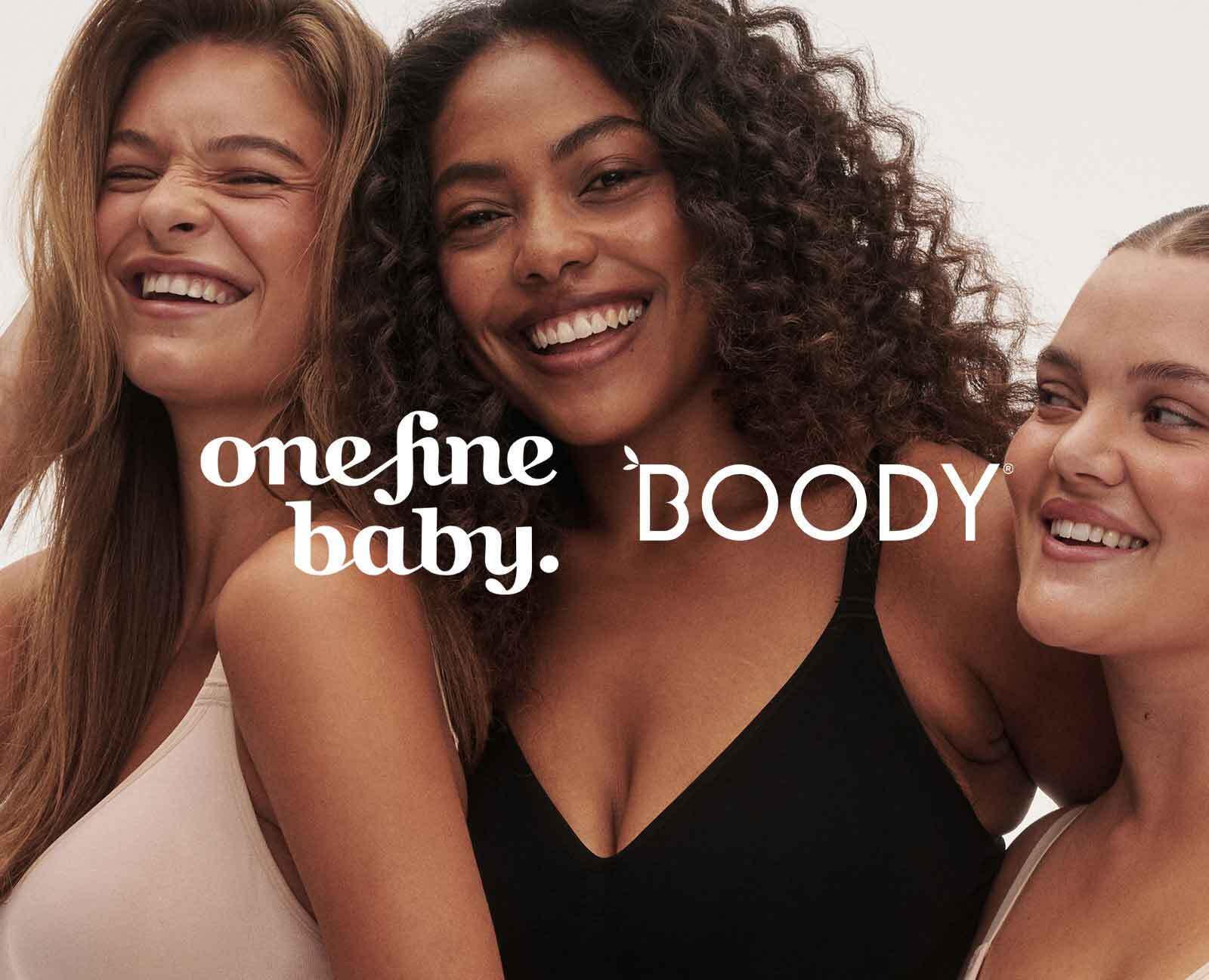Three smiling women with text 