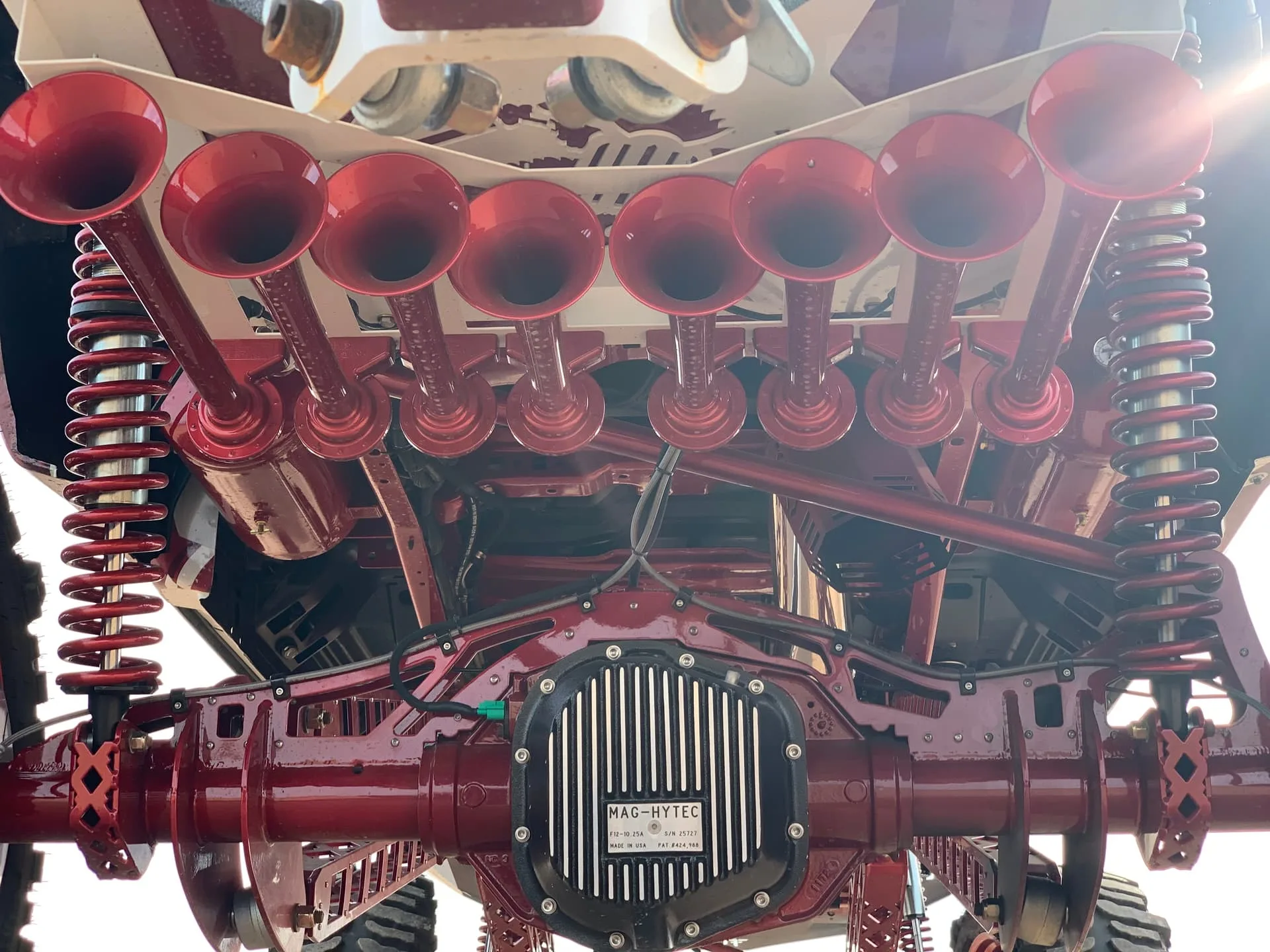 Daniel's 2015 Ford F350 train horn installation detail with Conductor's Special kit photo 3