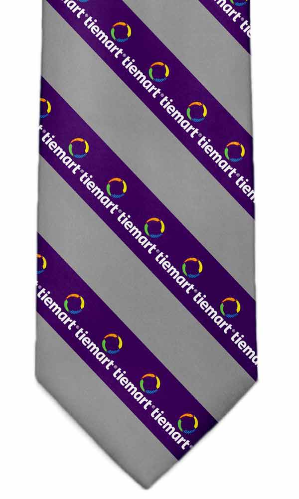 Custom logo tie design option 9, stripes and logo