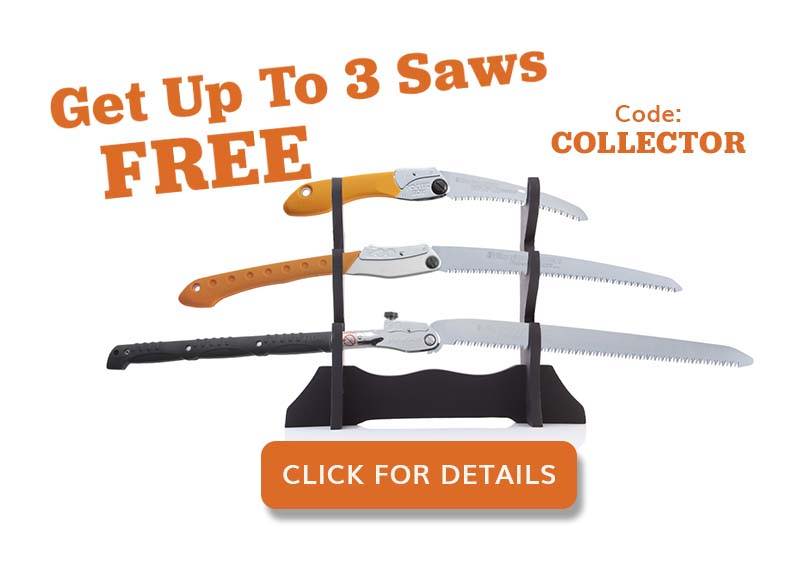 Collect 3 FREE Silky Saws with code: COLLECTOR