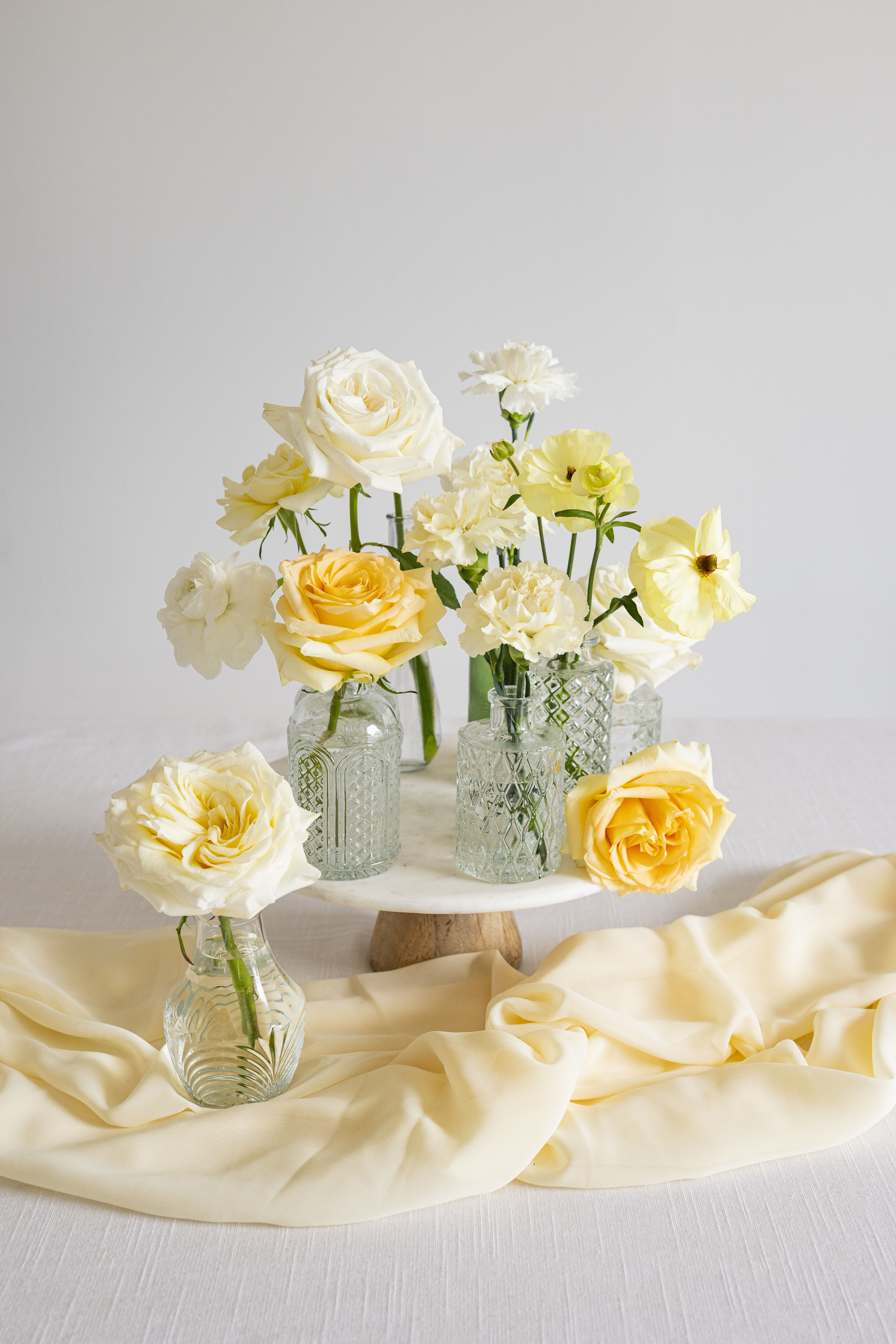 buttercream bud vases