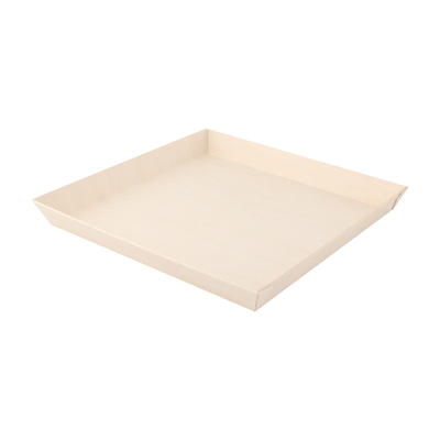 A square wooden tray