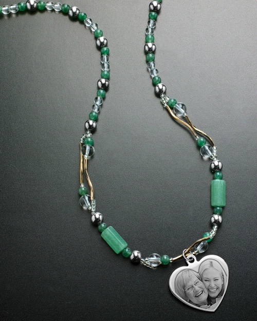 Beaded Photo Necklace