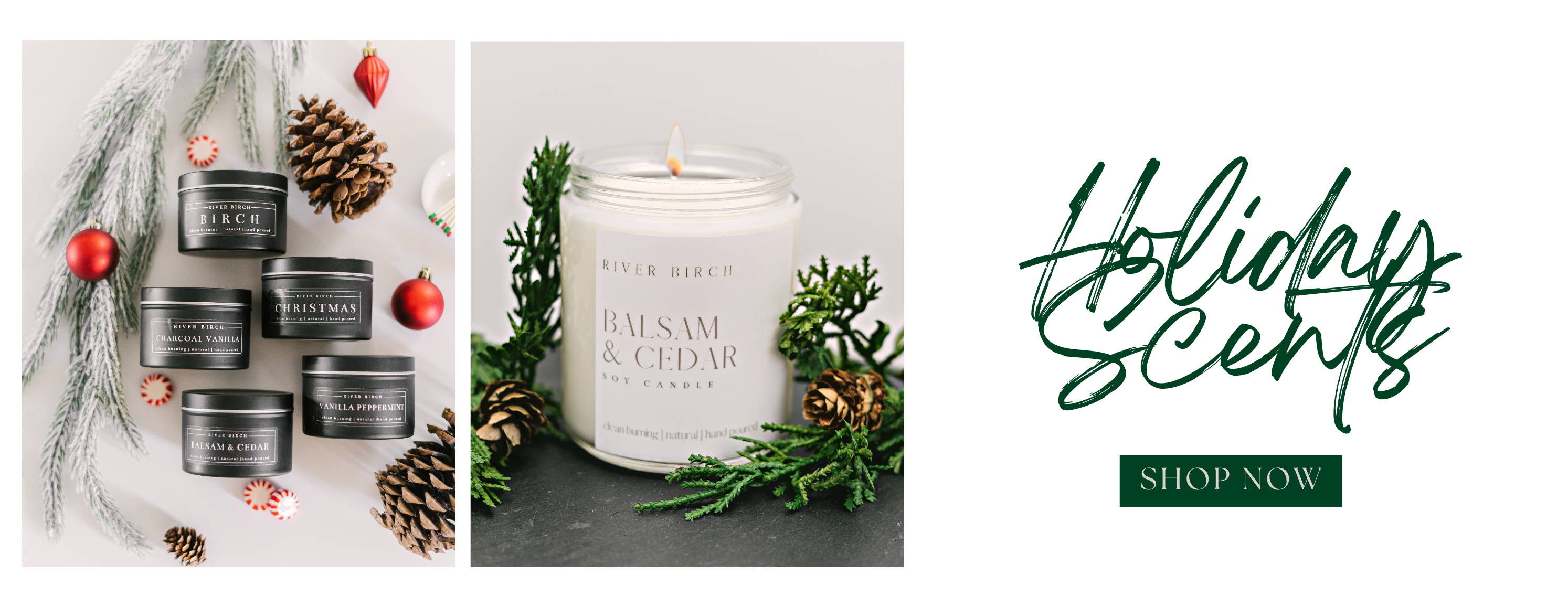 100% Pure Soy Clean Burning River Birch Candles – River Birch Candles
