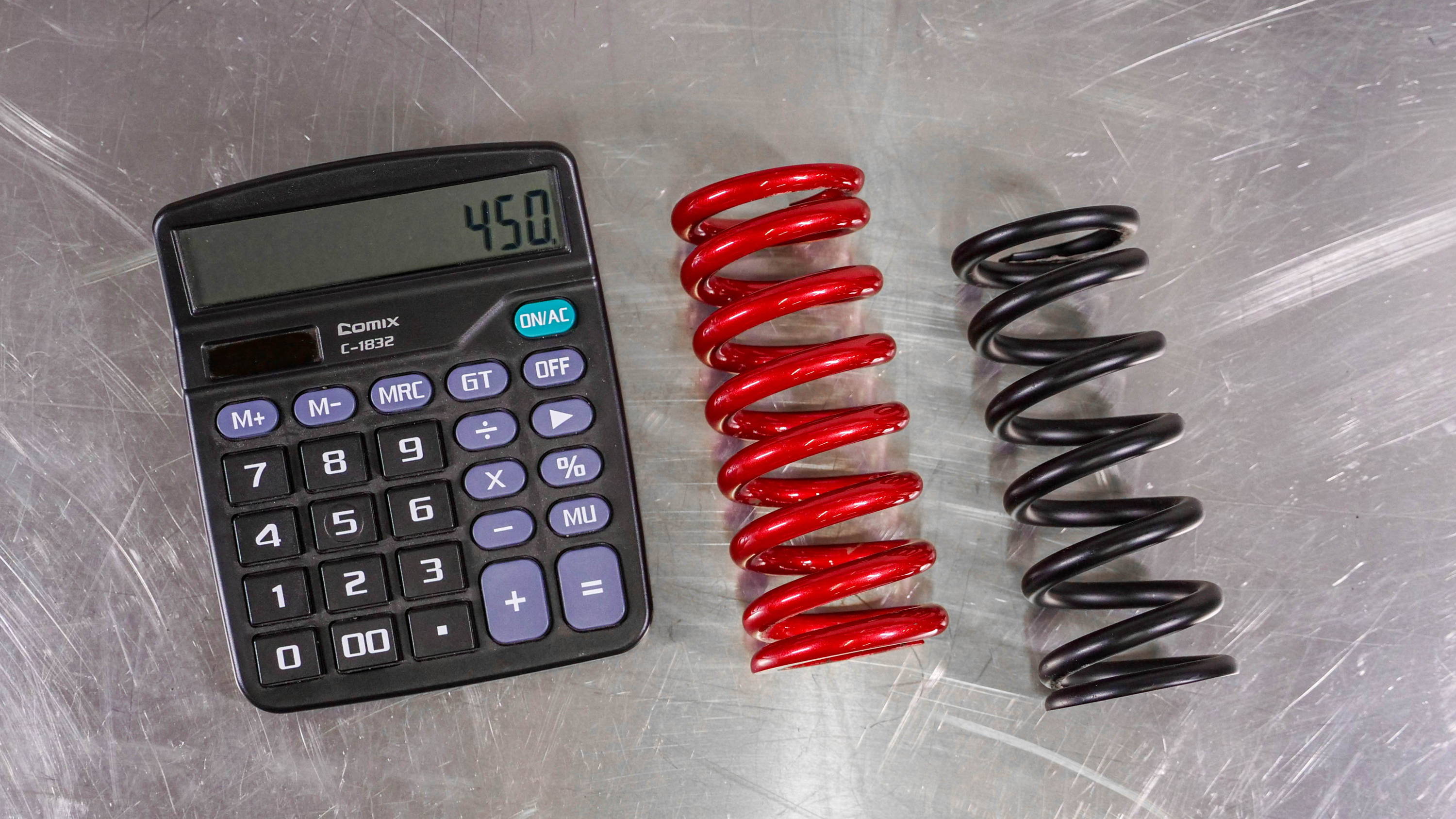 mtb mountain bike shock coil spring and calculator