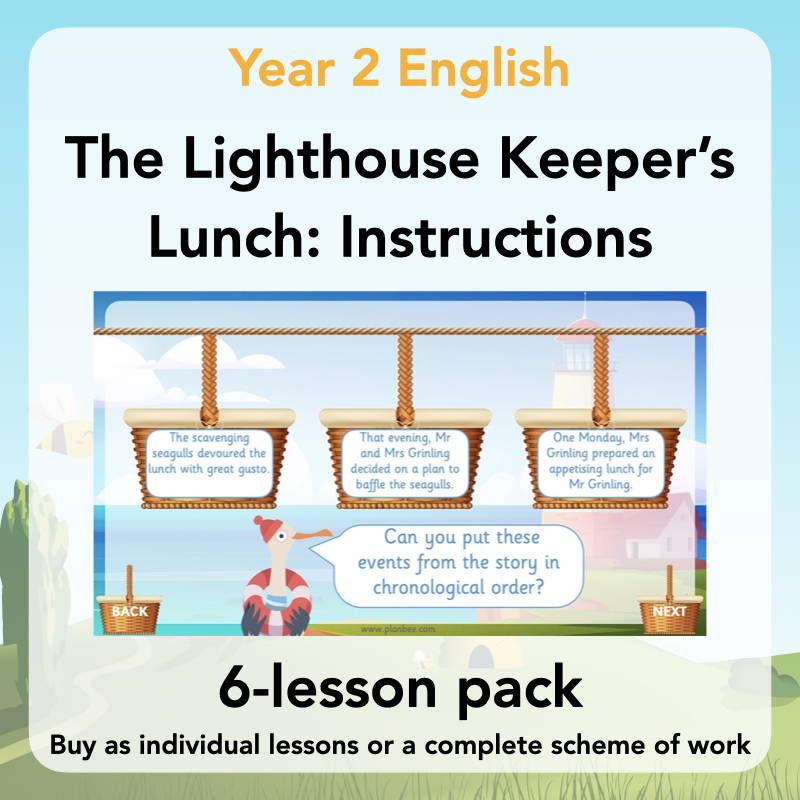 Year 2 Curriculum - The Lighthouse Keeper's Lunch
