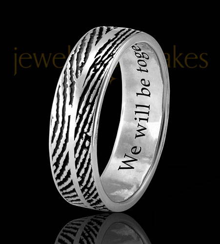 Ladies Sterling Silver Two Print Ring