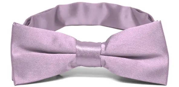 A boys' light lavender pre-tied bow tie