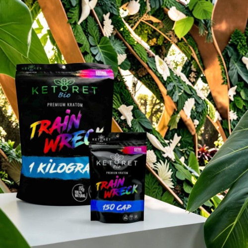 KETORET products on display surrounded by lush green foliage.