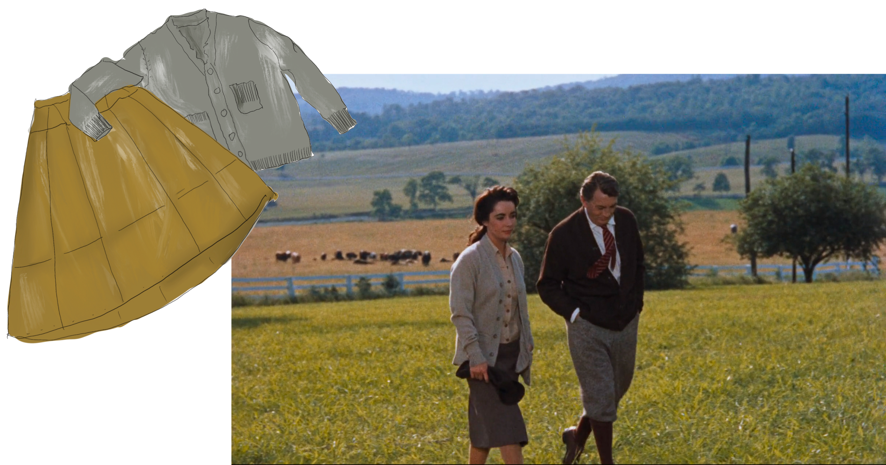 two people walking in a field