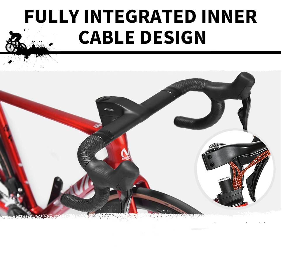 Full integrated inner cable design-SAVA electronic shifting carbon road bike R7170 24speed