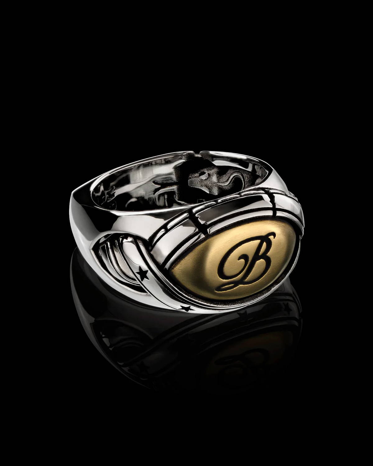 Sons of Liberty Ring in 925 Sterling Silver & 18K Gold