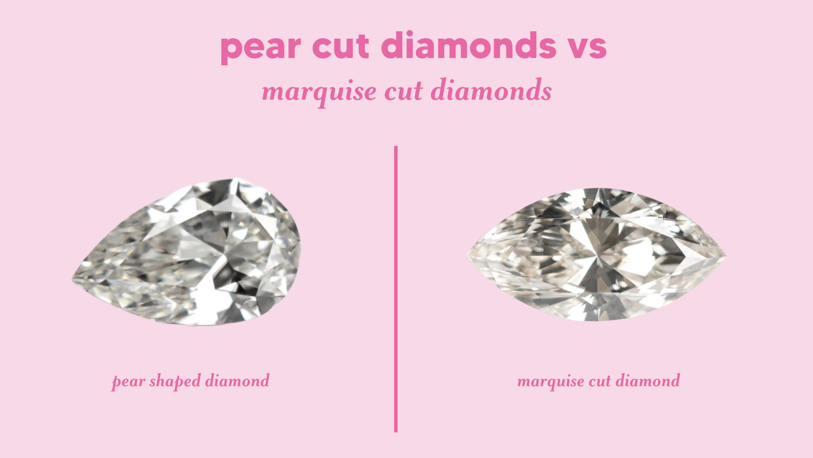 pear cut diamonds vs marquise cut diamonds
