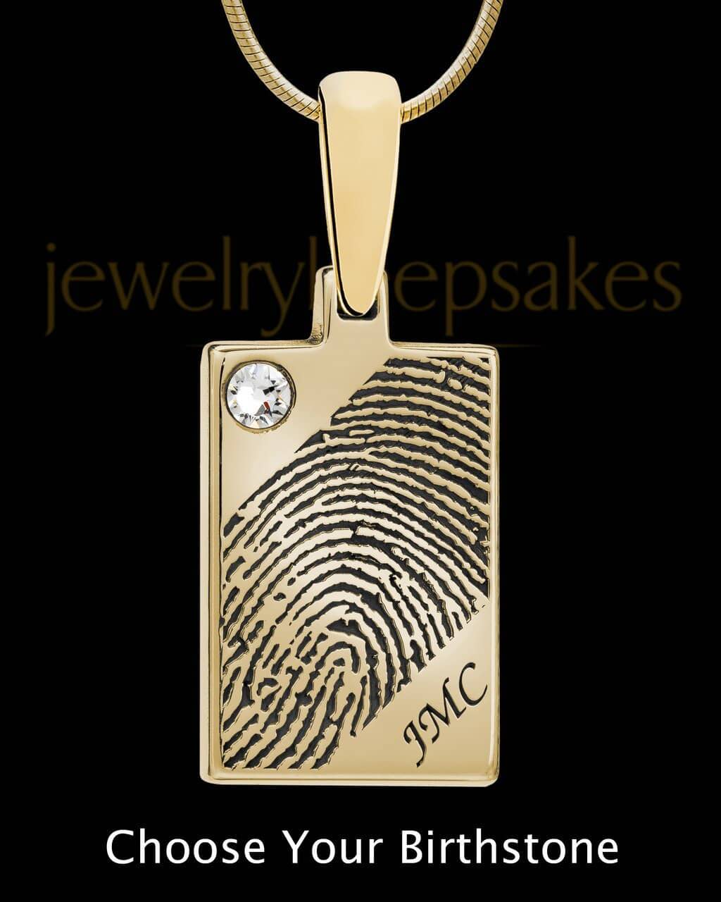 Copper Dog Tag Fingerprint Jewelry