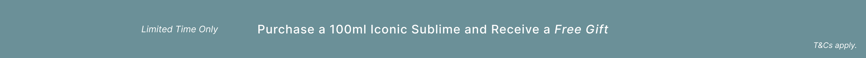 Purchase a 100ml Iconic Sublime & Receive a Free Gift
