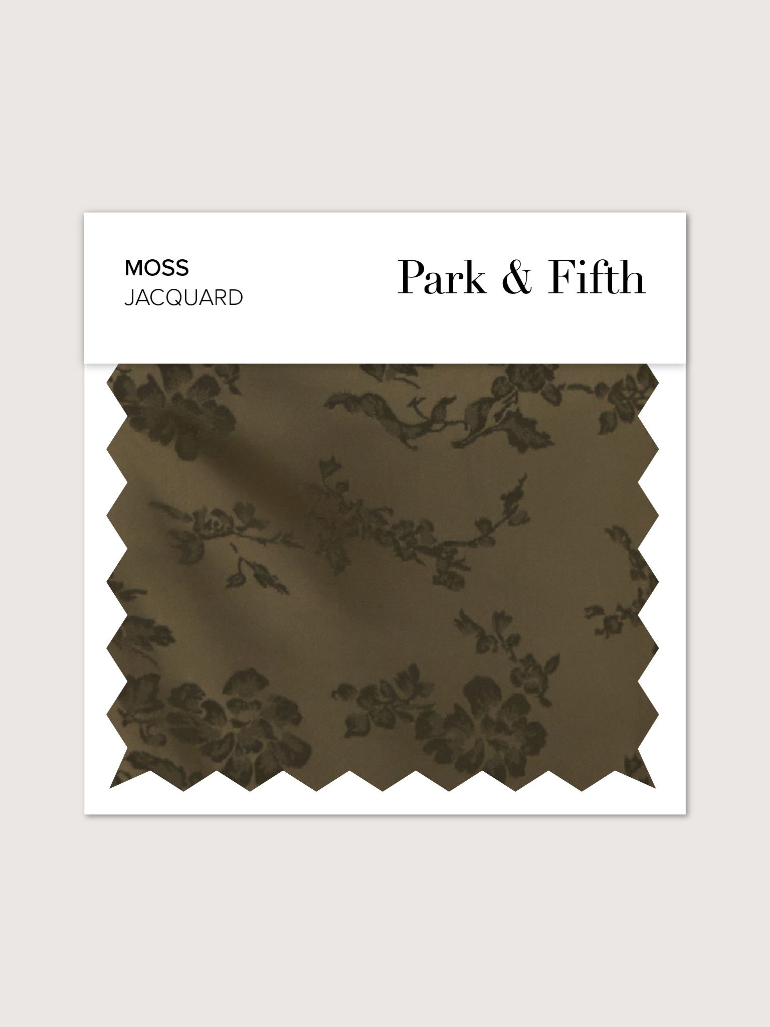 Moss jacquard fabric swatch from Park & Fifth.