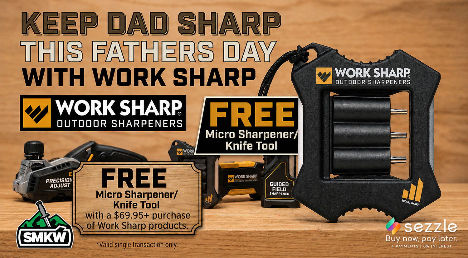 Work Sharp Father's Day Promo - Free Micro Sharpener/Tool with $69.95 or more Work Sharp purchase