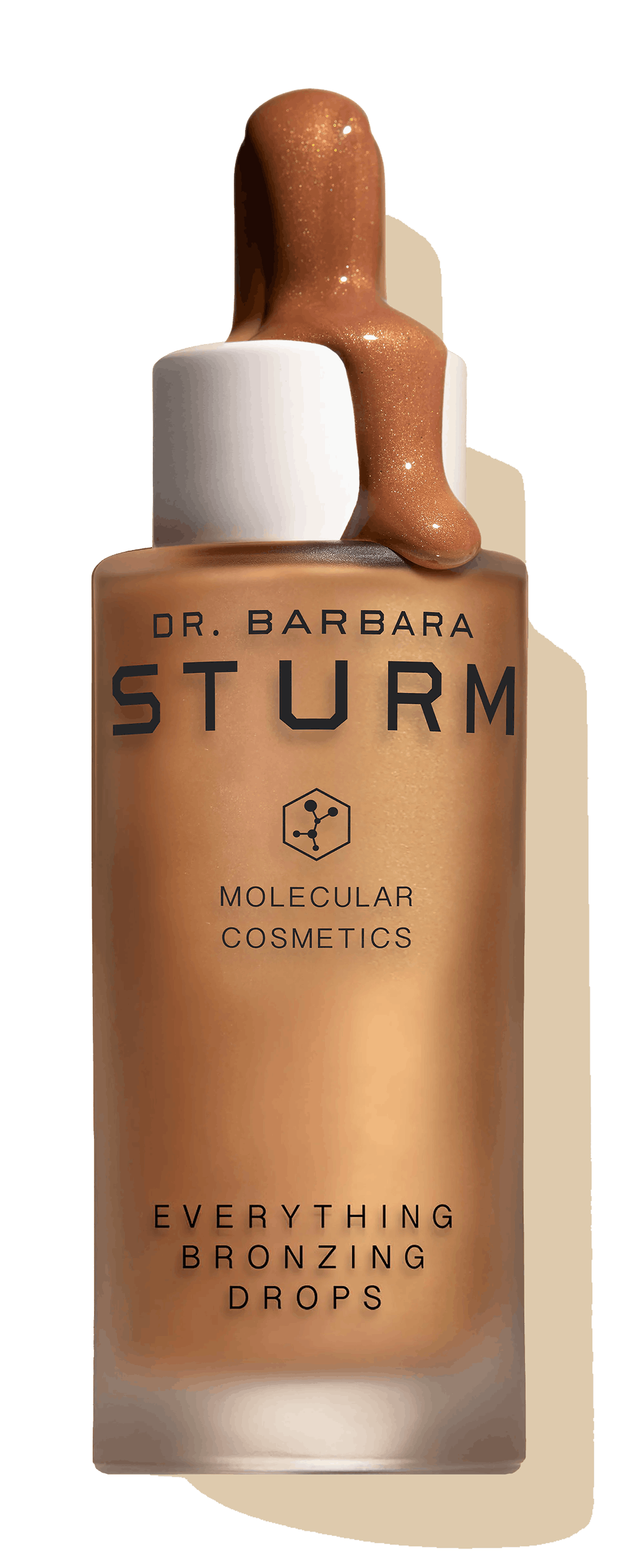 Bottle of Dr. Barbara Sturm Everything Bronzing Drops with liquid dripping from the top.