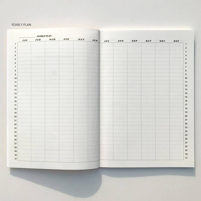 Yearly plan - Design Comma-B 2020 Retro mood dated monthly diary planner