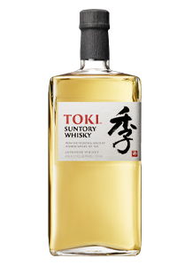 Bottle of Toki Suntory Whisky with a black cap and label.