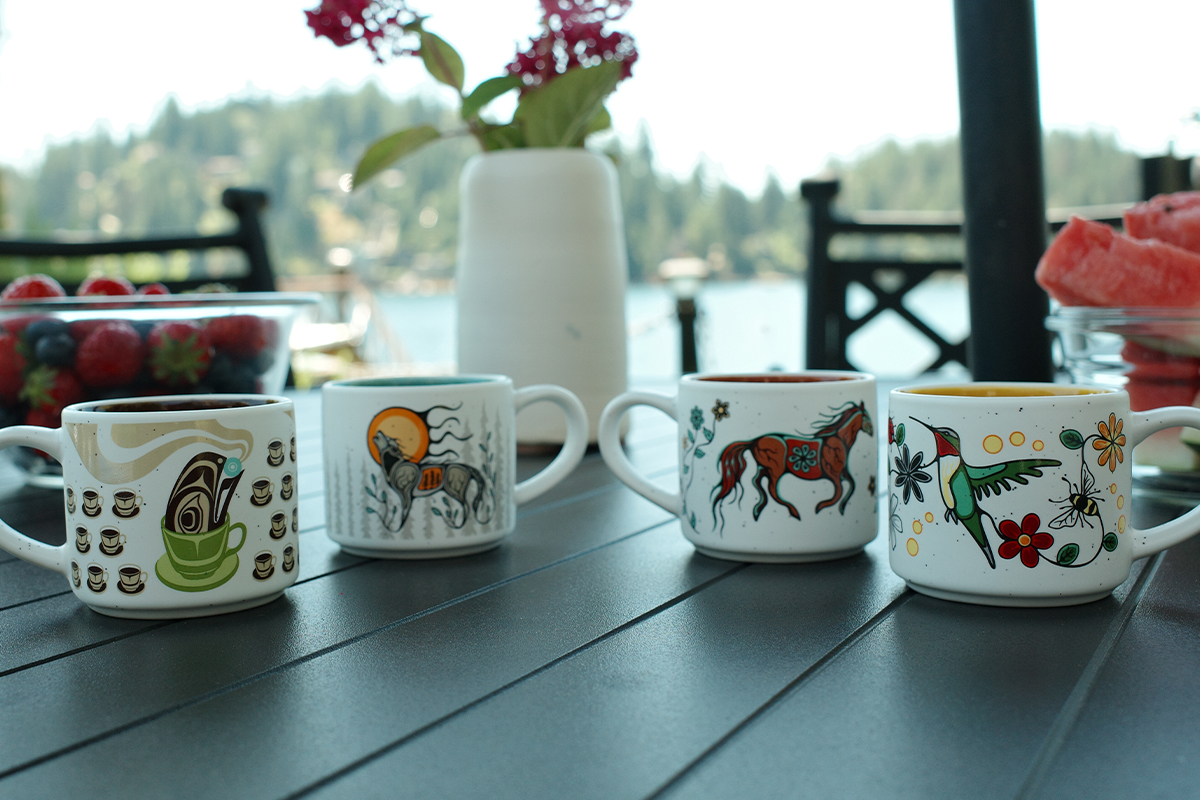 Ceramic Espresso Mugs featuring authentic Indigenous artwork — Native Northwest