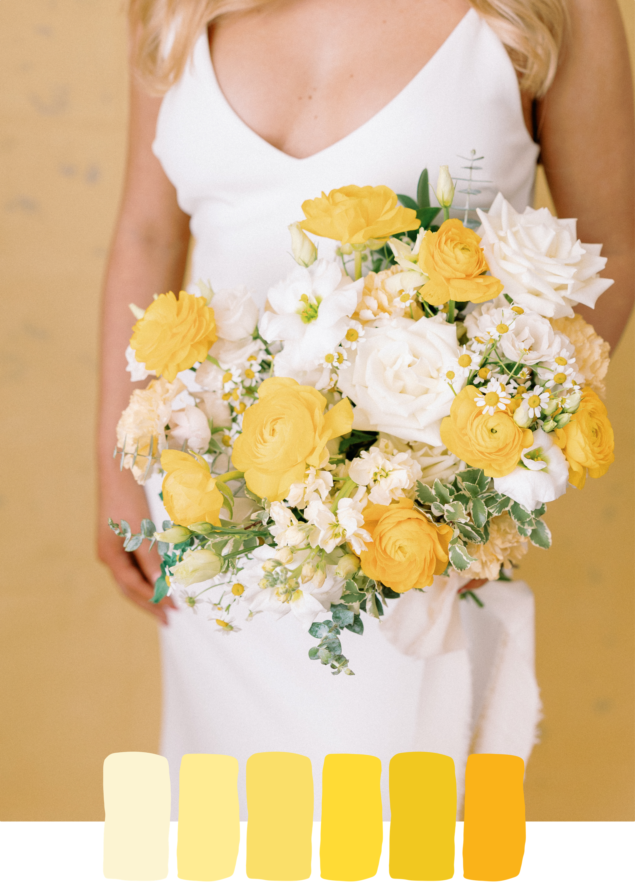 yellow diy flower packages