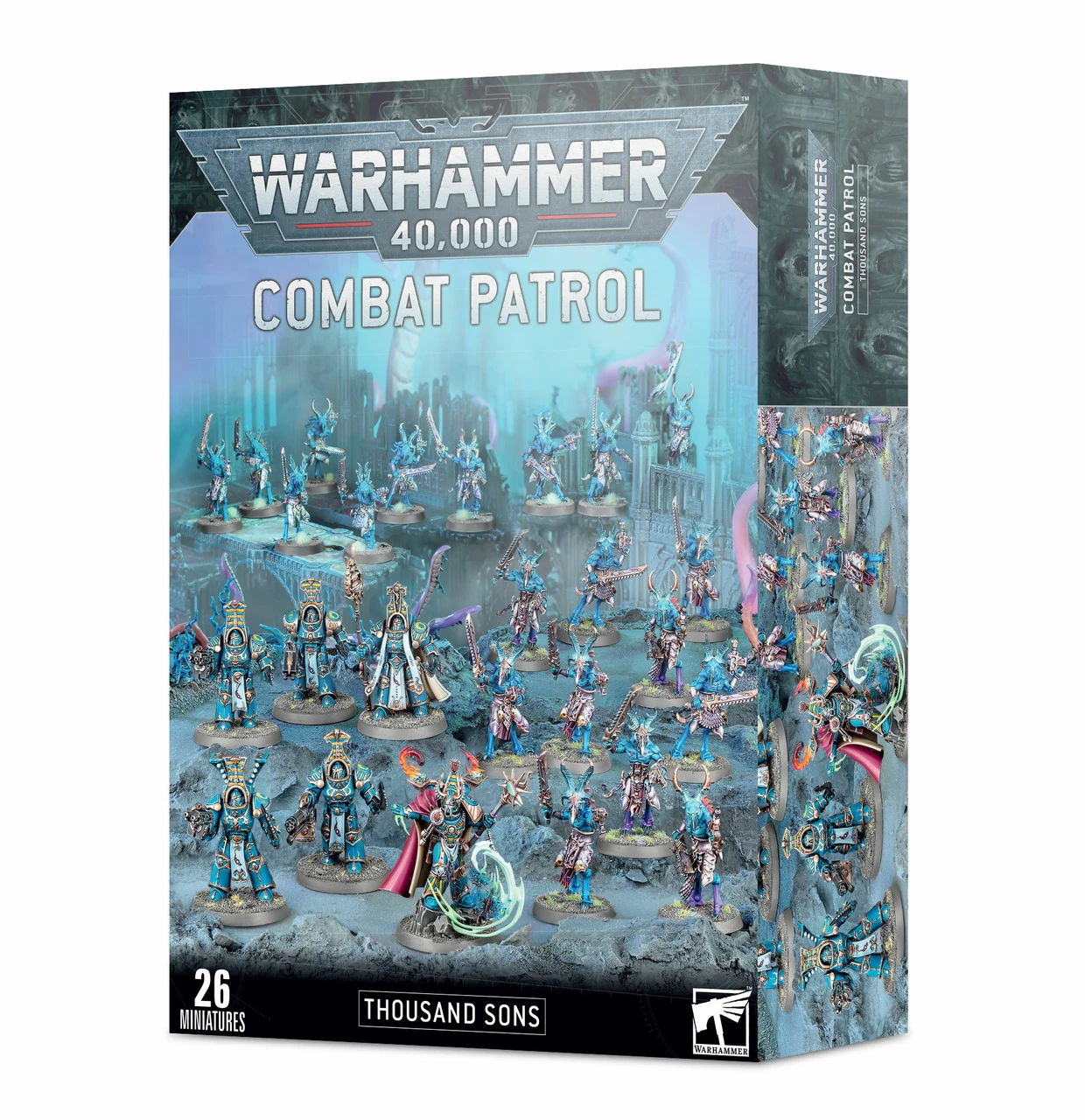 Warhammer 40,000 Combat Patrol box featuring Thousand Sons miniatures.