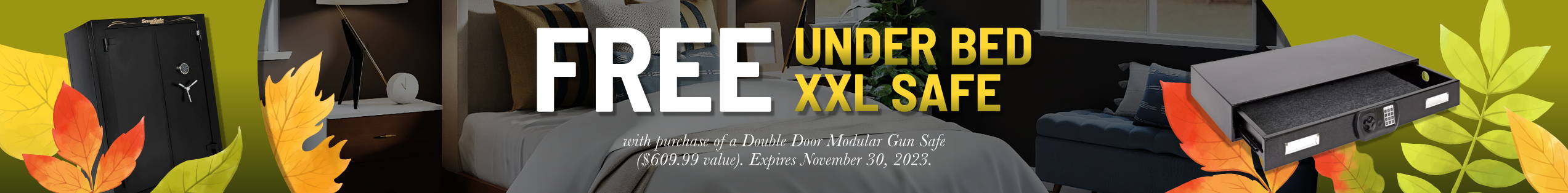 Free Under Bed XXL Safe with Purchase of Double Door Modular Gun Safe