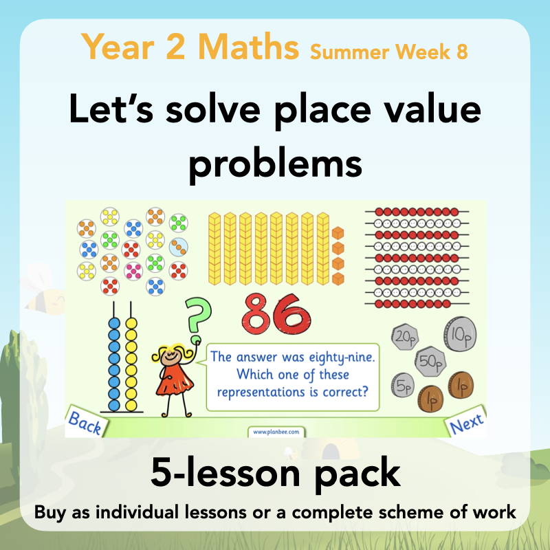 Year 2 Maths Curriculum - Let's solve place value problems