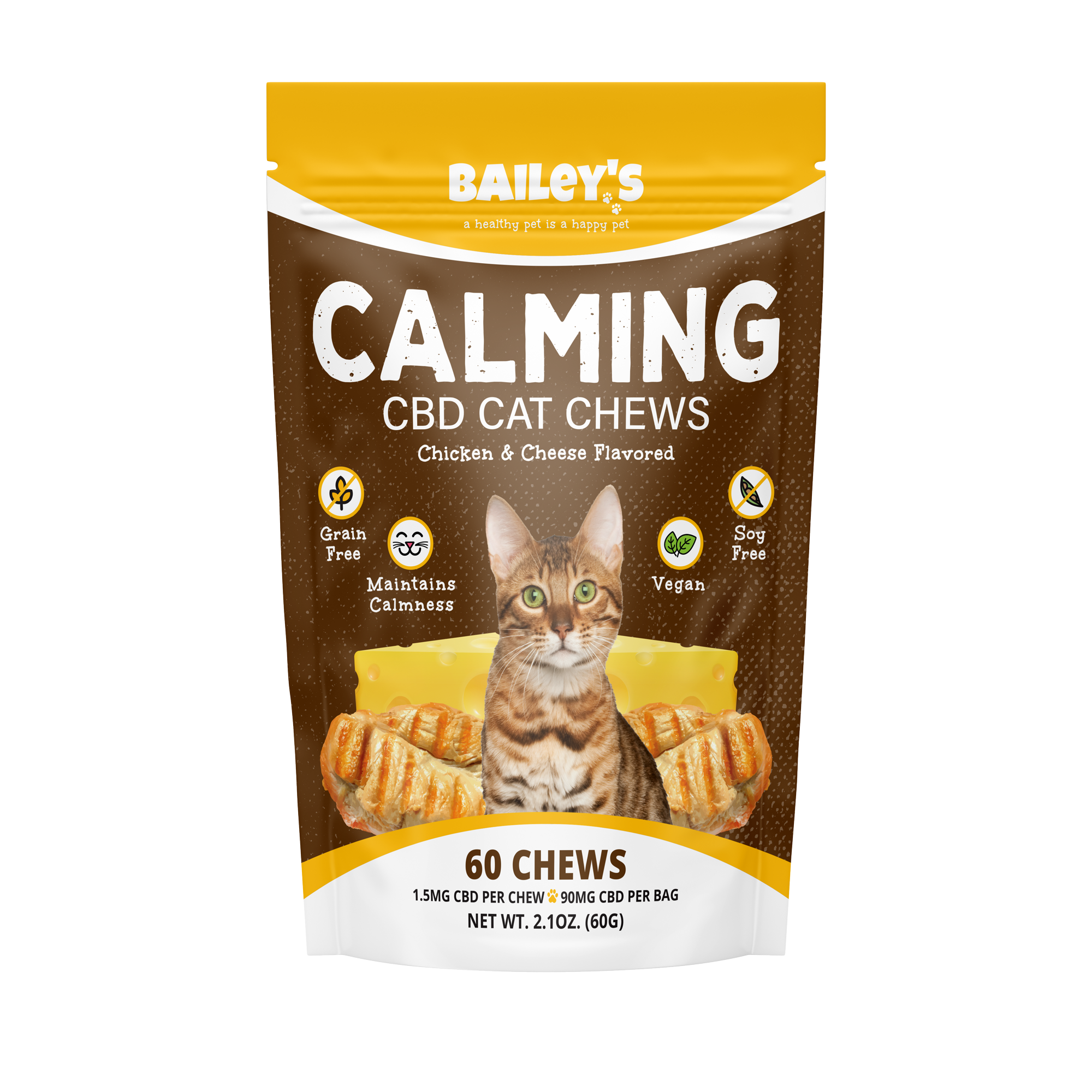 Baileys Calming CBD Cat Chews 60 Count