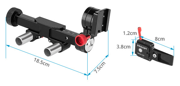 Proaim Ace EVF Mount Base Kit for Canon LM-V2 Camera LCD Monitor