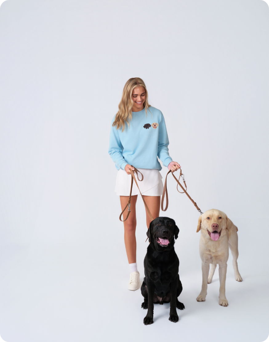 Light Blue Crewneck with Dogs