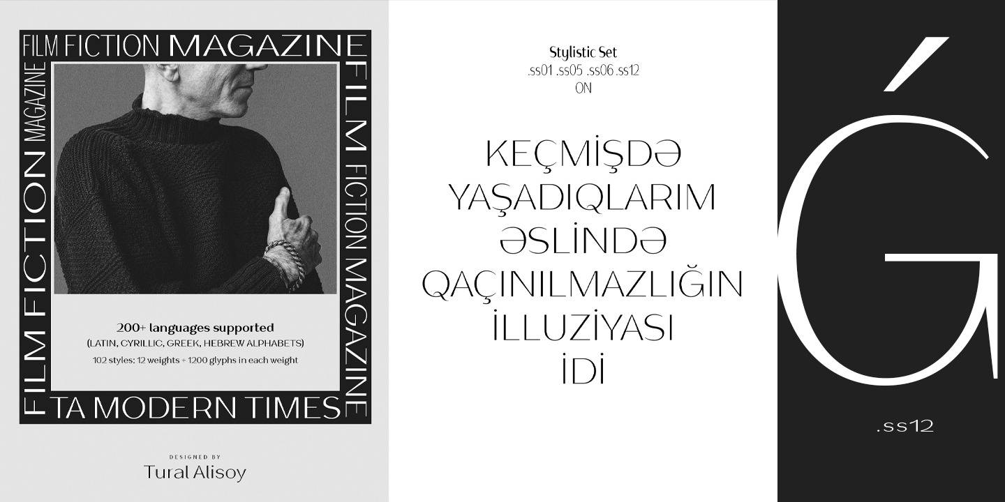 TA Modern Times a minimal sans serif by Tural Aliyev.