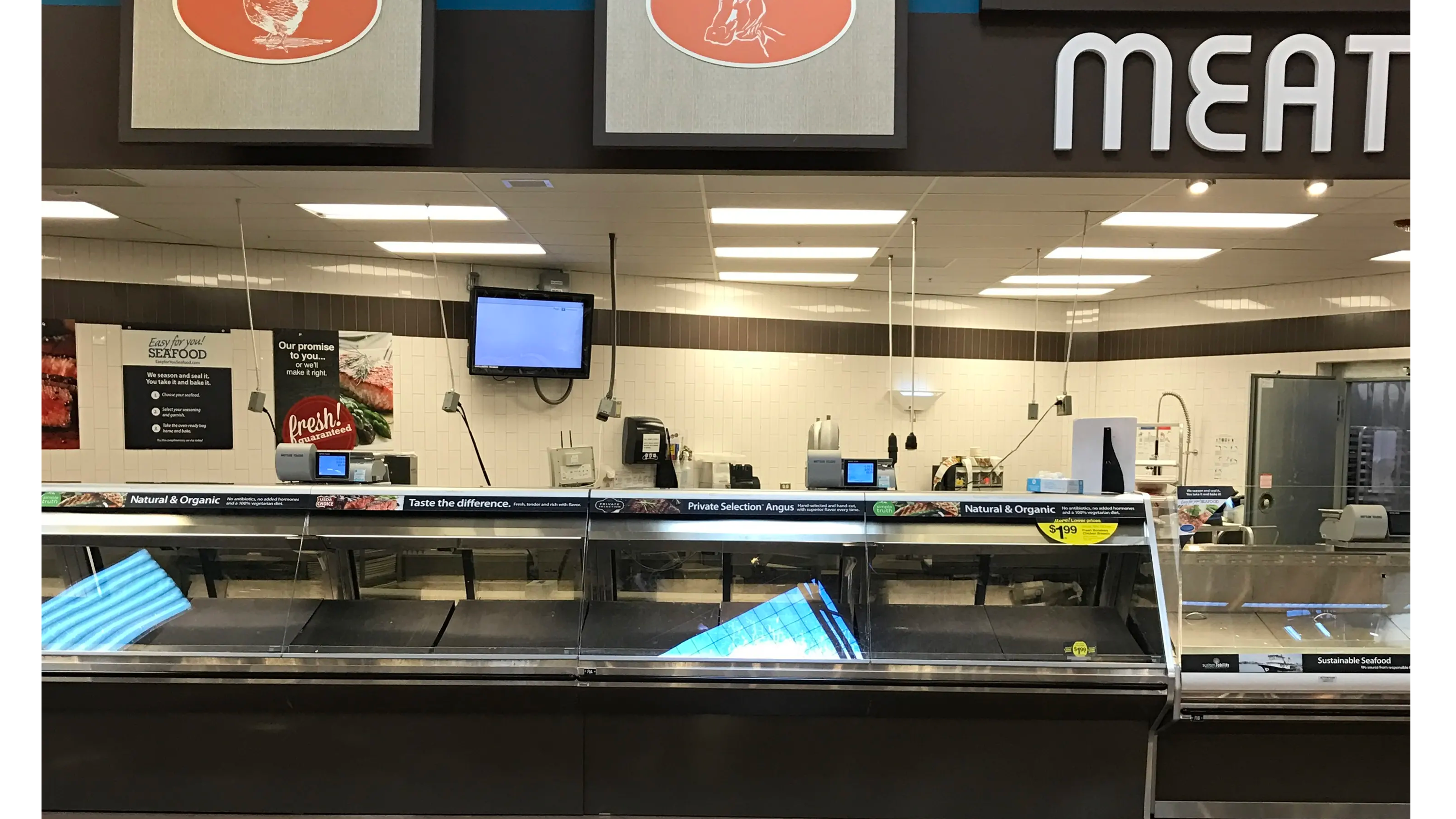 Food processing digital signage enclosure