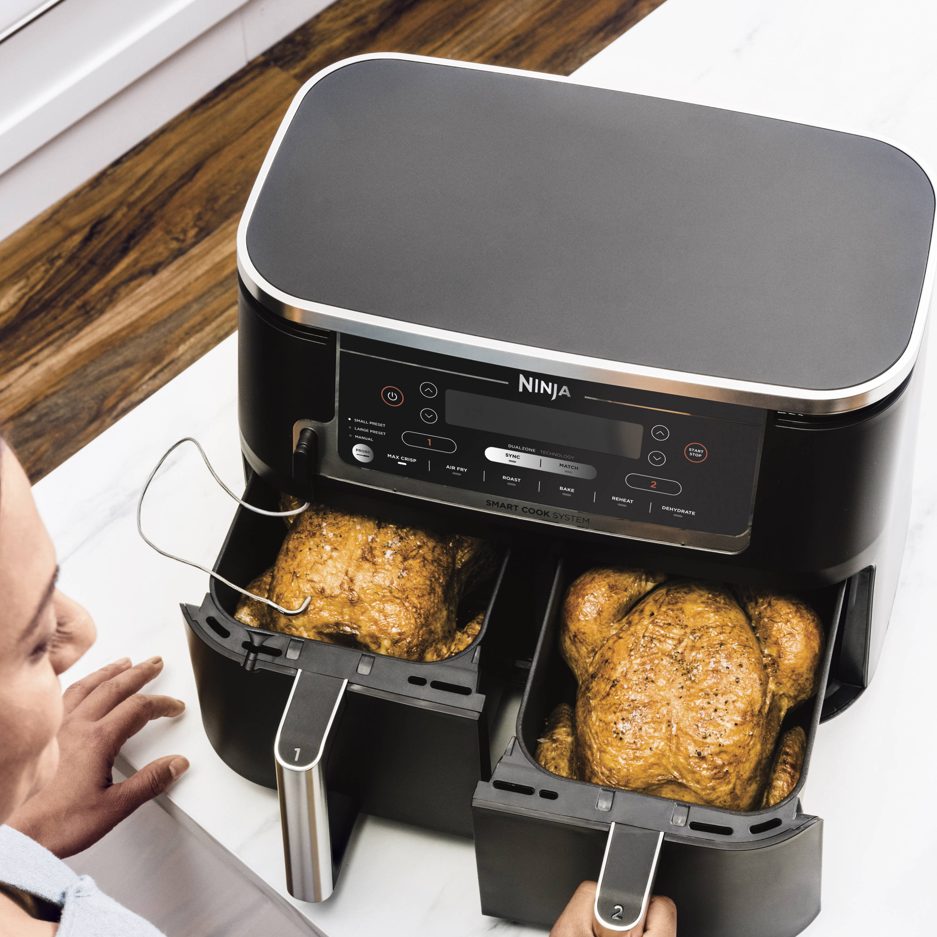 NINJA 9.5L Foodi Max Dual Zone Air Fryer With Probe